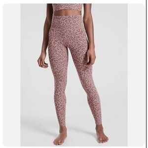 Athleta pink leopard legging